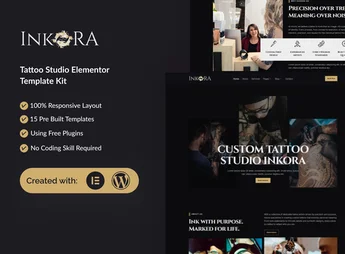 Inkora – Tattoo Studio Elementor Template Kit