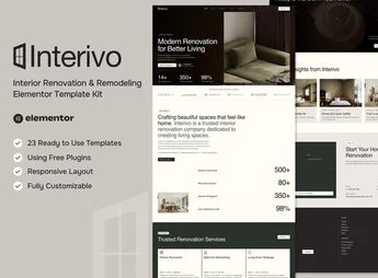 Interivo – Interior Renovation & Remodeling Elementor Template Kit