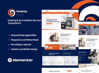 Inverna – Heating & Air Condition Service Template Kit