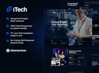iTech – IT Solutions & Services Company Elementor Template Kit