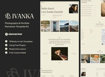 Ivanka – Photography & Portfolio Elementor Template Kit