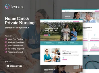 Ivycare – Home Care & Private Nursing Services Elementor Template Kit