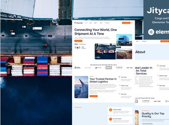 Jitycargo – Logistic Cargo & Transportation Elementor Pro Template Kit
