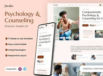 Jiwaku – Psychology & Counseling Elementor Template Kit