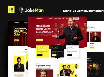 JokeMan – Stand-Up Comedy Elementor Pro Template Kit