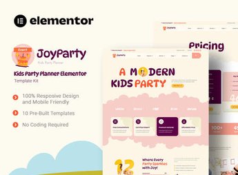 JoyParty – Kids Party Planner Elementor Template Kit