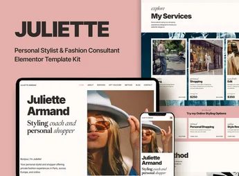 Juliette – Personal Stylist & Fashion Consultant Elementor Pro Template Kit