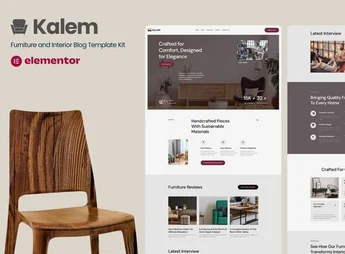 Kalem – Furniture & Interior Design Blog Elementor Template Kit