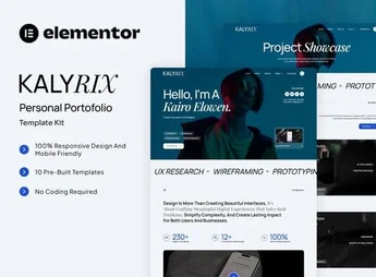 Kalyrix – Personal Portfolio Elementor Template Kit