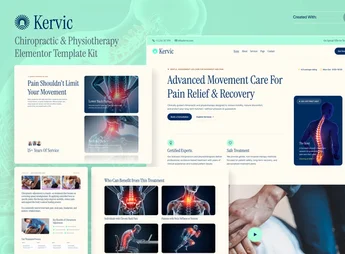 Kervic – Chiropractic & Physiotherapy Elementor Template Kit