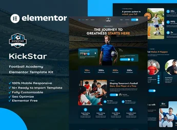 Kickstar – Football Academy Elementor Template Kit