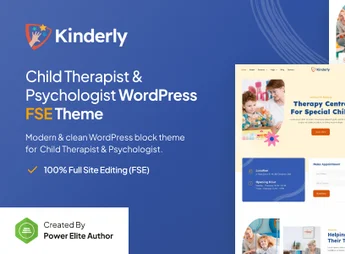 Kinderly – Child Therapist & Psychologist FSE WordPress Theme