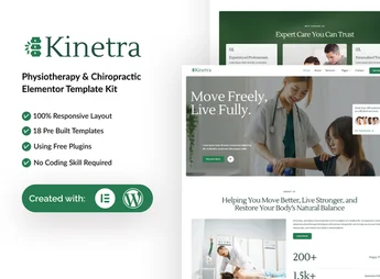 Kinetra – Physiotherapy & Chiropractic Elementor Template Kit