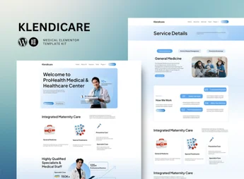 Klendicare – Medical Elementor Template Kit