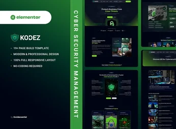 Kodez – Cyber Security Management Elementor Template Kit