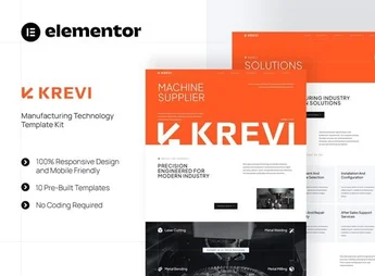 Krevi – Manufacturing Technology Elementor Template Kit