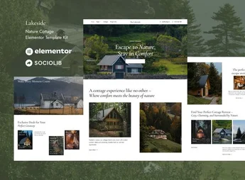 Lakeside – Nature Cottage Elementor Template Kit