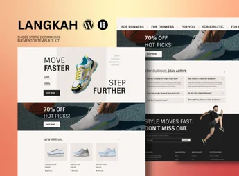 Langkah – Shoes Store eCommerce Elementor Template Kit