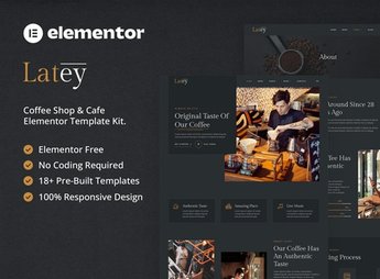 Latey – Coffee Shop & Cafe Elementor Template Kit