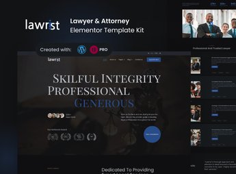 Lawrist – Lawyer & Attorney Elementor Pro Template Kit