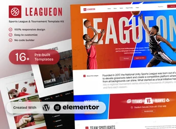 Leagueon – Sports League & Tournament Elementor Template Kit