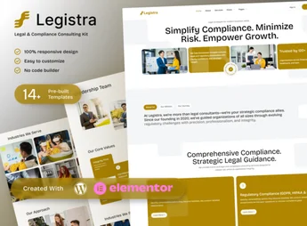Legistra – Legal & Compliance Consulting Elementor Template Kit