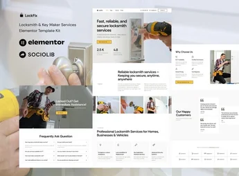 LockFix – Locksmith & Key Maker Service Elementor Template Kit