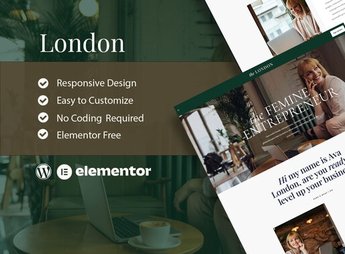 London – Feminine Business Coach Elementor Template Kit
