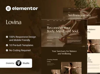 Lovina – Yoga Studio Service Elementor Template Kit