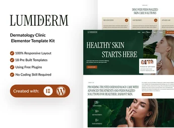 Lumiderm – Dermatology Clinic Elementor Template Kit