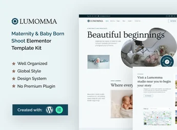 Lumomma Maternity & Baby Born Shoot Elementor Template Kit