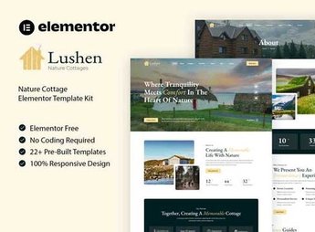 Lushen – Nature Cottage Elementor Template Kit