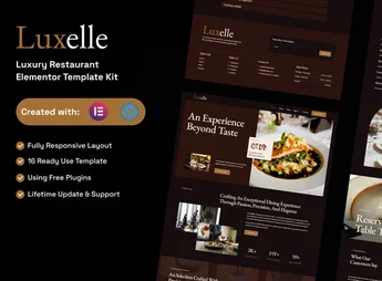 Luxelle – Luxury Restaurant Elementor Template Kit