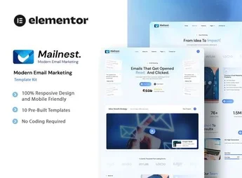 Mailnest – Modern Email Marketing Elementor Template Kit