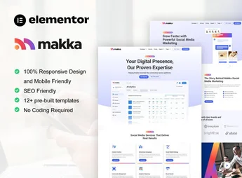 Makka – Social Media Marketing Agency Elementor Template Kit