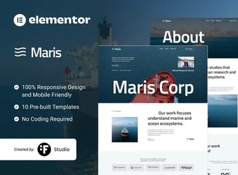 Maris – Marine Research & Ocean Science Elementor Template Kit