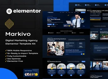 Markivo – Digital Marketing Agency Elementor Template Kit