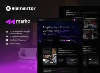 Marko – Digital Marketing Agency Elementor Template Kit