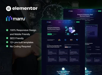 Marru – Saas & AI Services Elementor Pro Template Kit