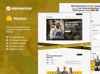 Mastro – Handyman Services Elementor Template Kit