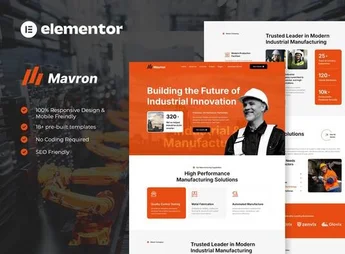 Mavron – Industrial & Manufacturing Elementor Template Kit