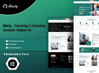 Meciy – Psychology & Counseling Elementor Template Kit