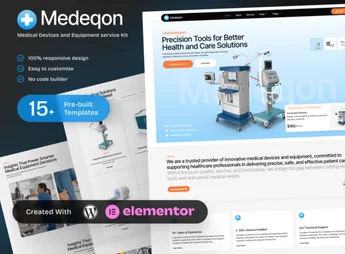 Medeqon – Medical Devices & Equipment Service Elementor Template Kit