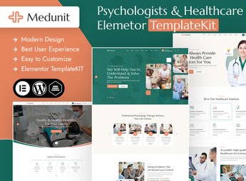 Medunit – Psychologists & Health Care Elementor Template Kit