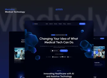 Medvolve – Dark Medical Assistive Technology Website Elementor Template Kits