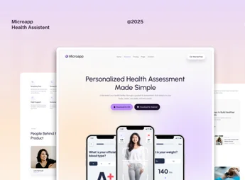 MicroApp – SaaS Mobile App Website Elementor Template Kits