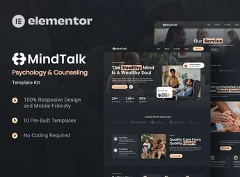 MindTalk – Psychology & Counseling Elementor Template Kit