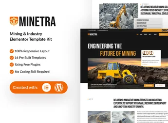 Minetra – Mining & Industry Elementor Template Kit
