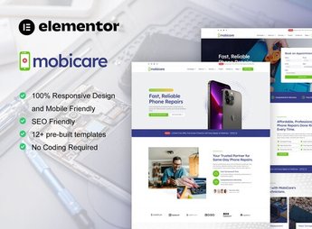MobiCare – Mobile Phone & Computer Repair Elementor Pro Template Kit