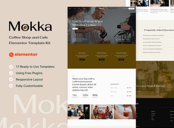 Mokka – Coffee Shop & Cafe Elementor Template Kit